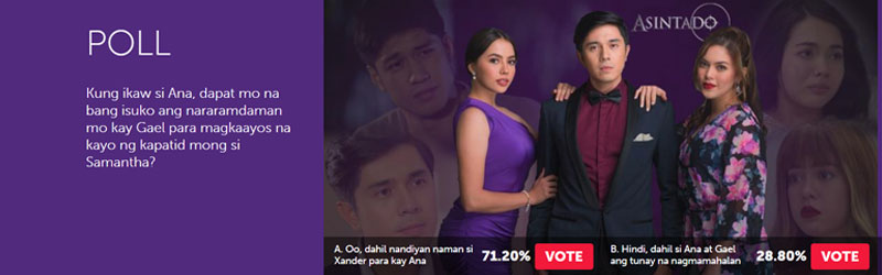 POLL Netizens wish Ana to give up Gael stay with Xander in Asintado 1